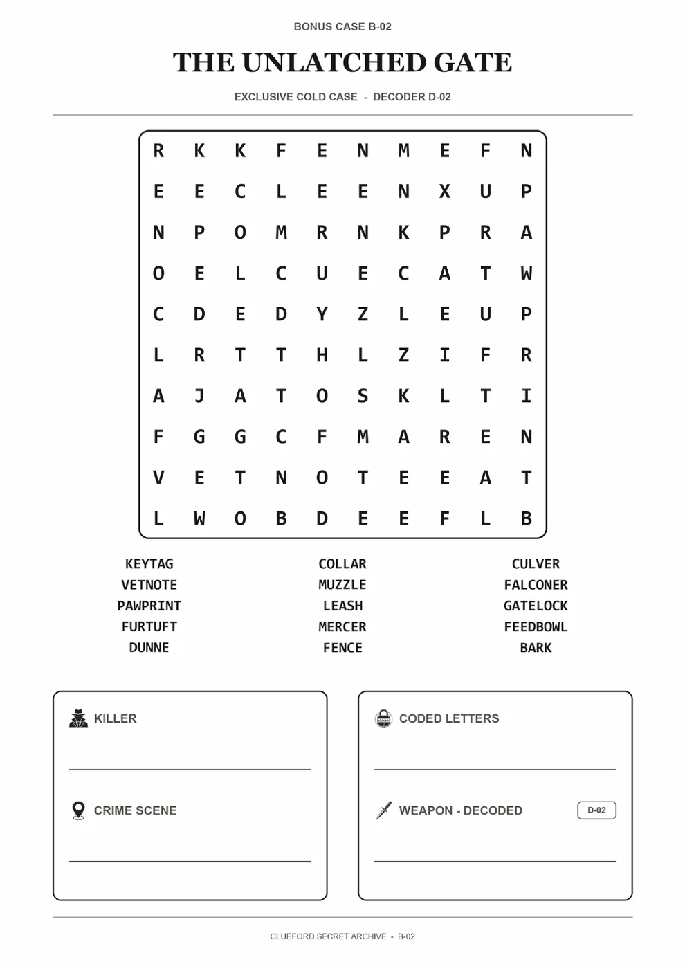 Preview of another bonus puzzle case